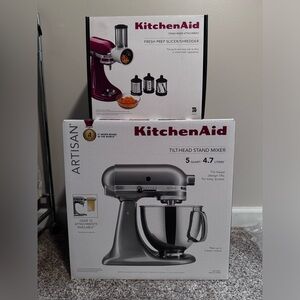 ❌SOLD❌ BRAND NEW KITCHENAID STAND MIXER ARTISAN SERIES WITH SLICER/SHREDDER